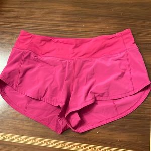 Lululemon Pink Speed Up Shorts (2.5in)